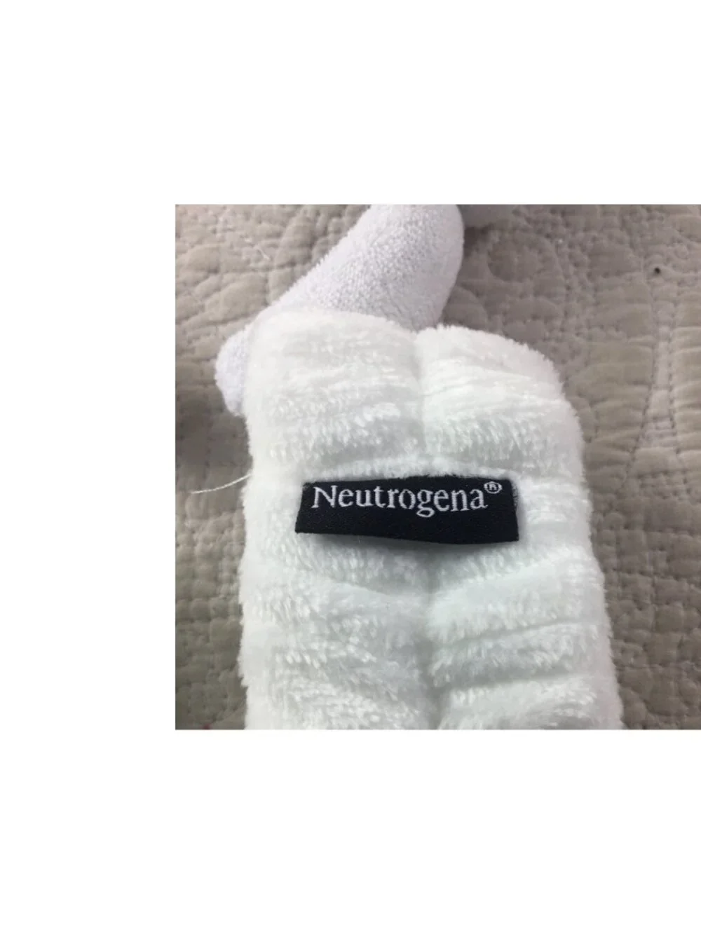 Neutrogena Spa Wired Headband*Wristbands Set*White Terry Cloth*Facial Care*NIP